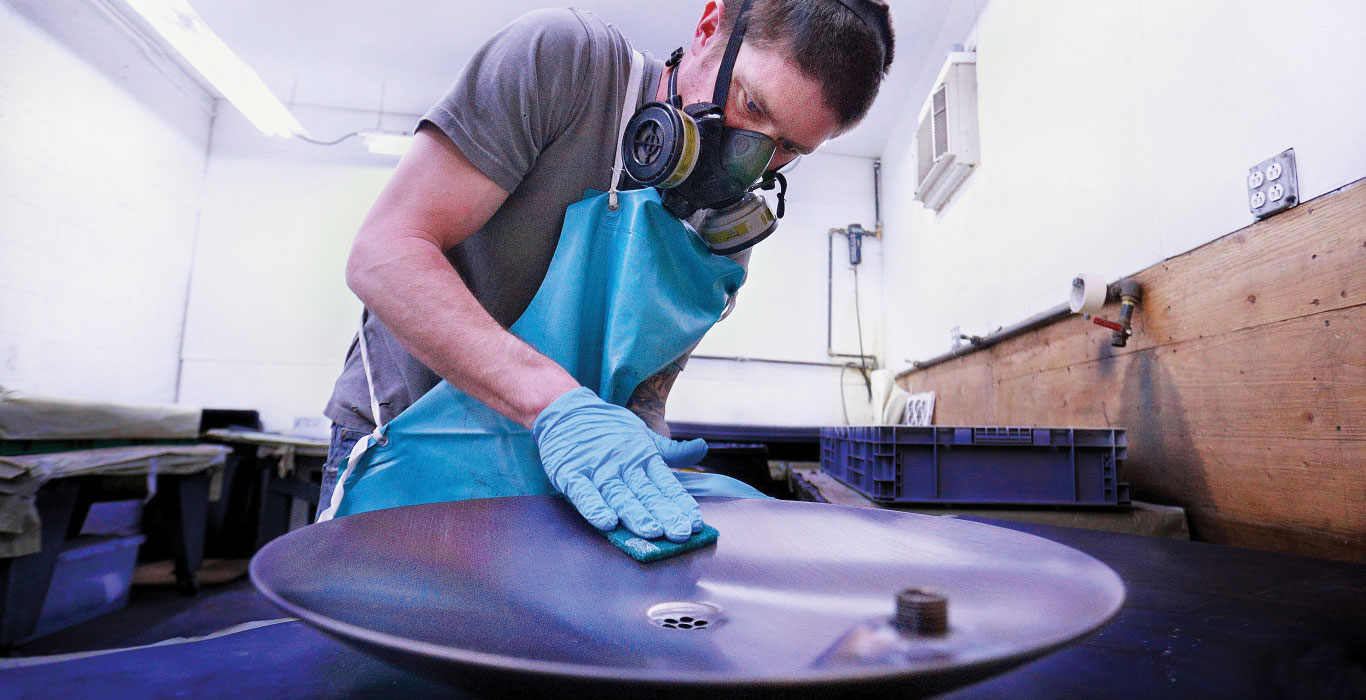 Jason Finishing a Filtrine Bronze Drinking Fountain