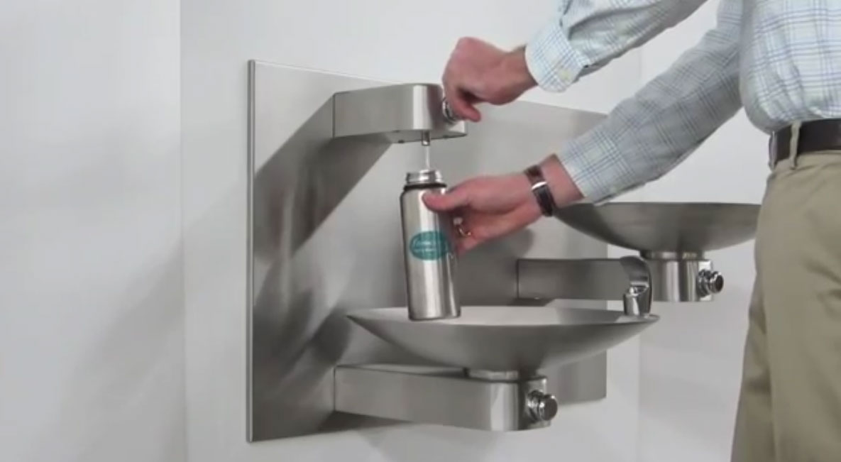 Filtrine's Dual Purpose Vandalproof Drinking Fountain with Bottle